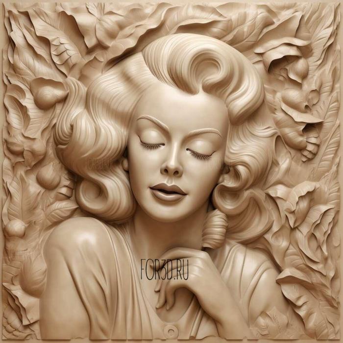 Lana Turner 1 stl model for CNC
